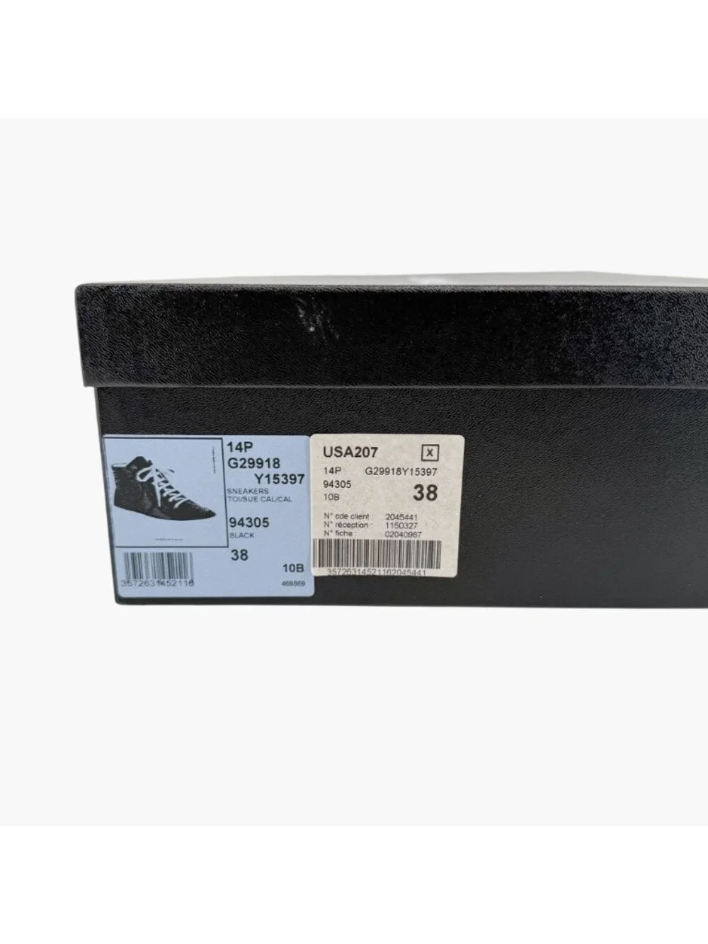 Chanel CC Pearl High Top Sneakers Black Size 38 US 7-7.5 Women's Quilted Nylon